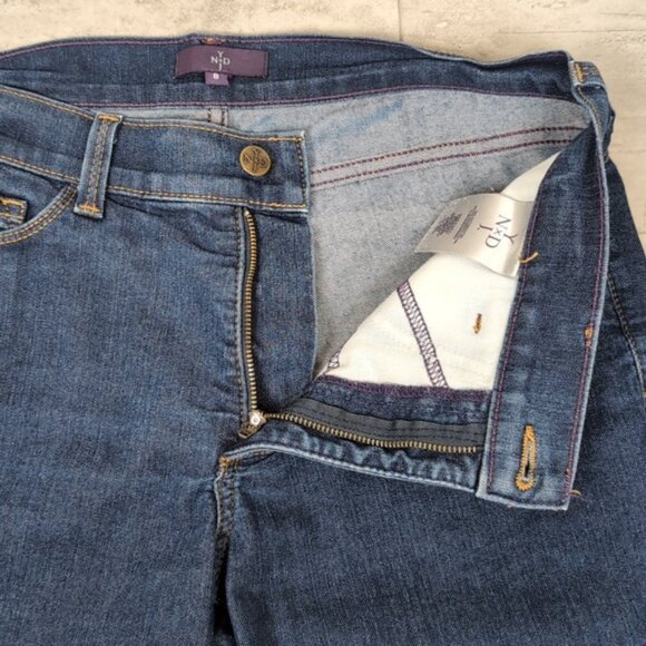 NYDJ Modern Bootcut Jeans Studded Pockets Dark Wash Slimming Denim Lift Tuck - Picture 7 of 15